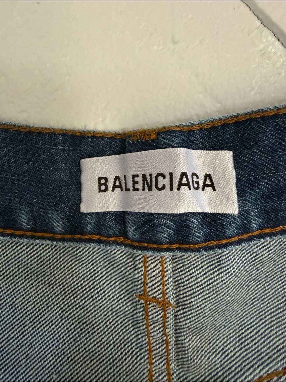 Balenciaga Blue Denim Jeans with Contrast Topstitching - Picture 3 of 9